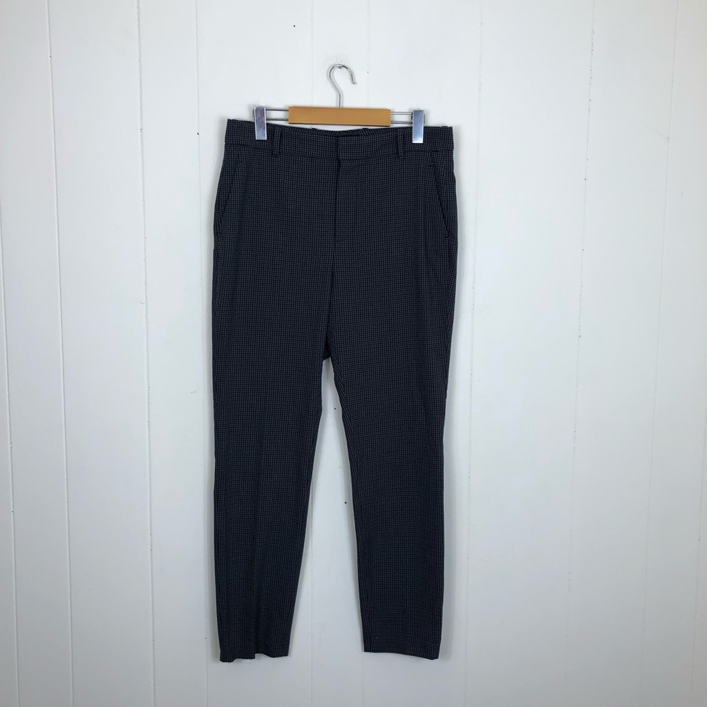 Zara Houndstooth‎ Black/Gray Trousers Sz 10